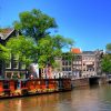 Floating homes in Amsterdam